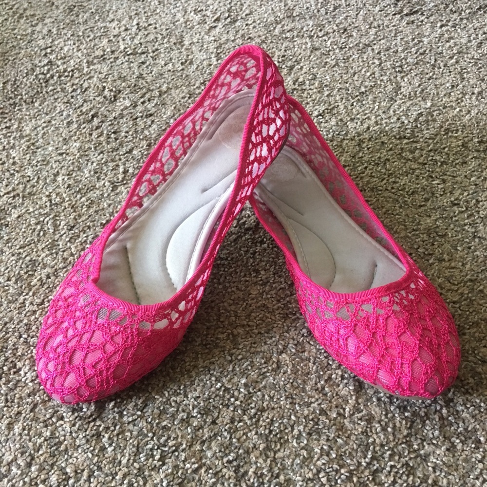 Pink Sheer Flats Size 6.5